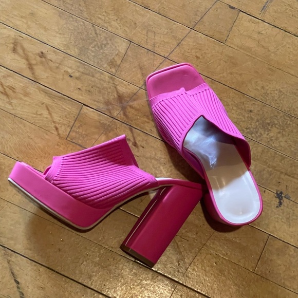Pink Platform Mules - Picture 8 of 9